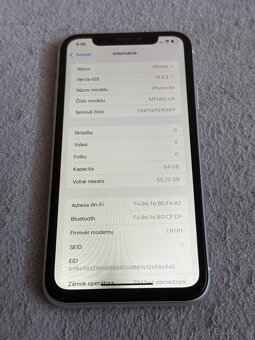 Predám Apple iPhone XR 64GB Silver Stav Nového Telefónu - 3