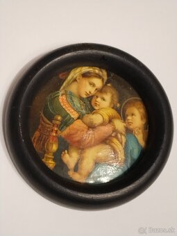 Madona s dítětem a svatou Annou (miniatura v kruhovém rámu) - 3