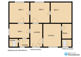Na predaj 4 izb.dom s veľkou záhradou   3304 m2 v Rúbani  pr - 3