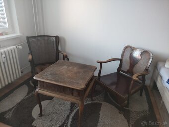 Starožitný stolek a dvě křesla od Knoll Antimott D.R.P. - 3