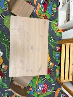 Detský stolík a 2x stolička Ikea sivohnedy set - 3