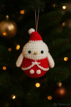 Malý vianočný zajačik – ručne robený - 3