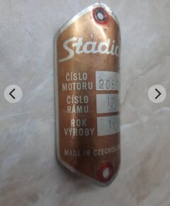 Štítok Stadion S1 S11 S22 originál 1961 - 3
