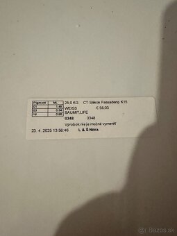 Caparol, silikónová fasádna omietka 1,5mm - 3