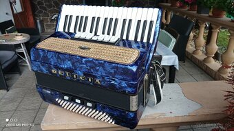 Harmonika -Akordeon.Delícia Carmen 80basová modrá. - 3