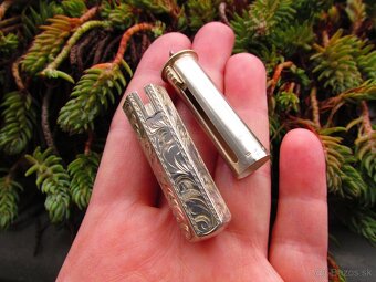 Staré strieborné púzdro na rúž, Ag 900 - 3