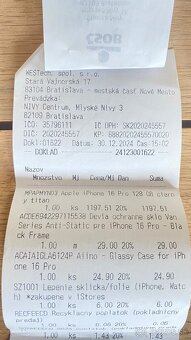 Predám Apple Iphone 16 pro black titan - 3
