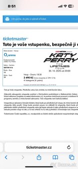 2 lístky na koncert Katy Perry - 3