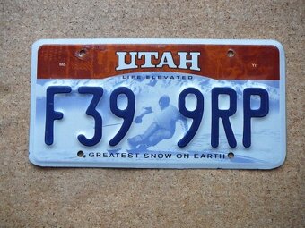 USA SPZ, 4x Utah originál... - 3