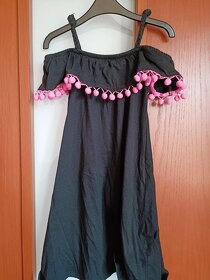 Dievčenské letné čierne šaty - 3