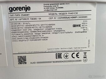 Predám truhlicovú mrazničku Gorenje - 3