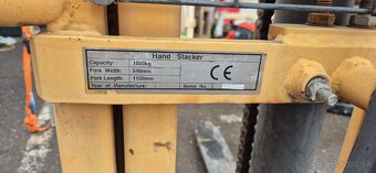 Ručný vysokozdvižný vozík 2500 mm 1000 kg - 3