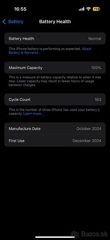 Predám iPhone 16 Pro s kapacitou 256GB v čiernej farbe - 3