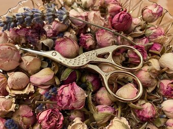 Vintage nožnice jemne zlaté - 3