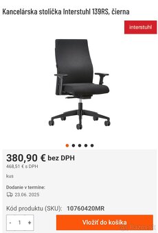 Kancelárska stolička INTERSTUHL Made in Germany - 3