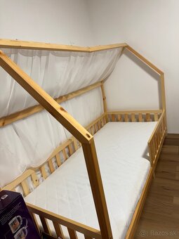 Detská domčeková postel + madrac - 3