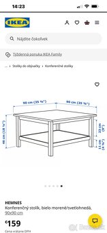 Hemnes konferenčný stolík - 3