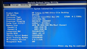 HP Compaq dc7900 Ultra-Slim Desktop E7500, 4GB RAM, 250GB HD - 3
