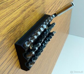 Nástenný držiak na bity 1/4" (6,3 mm) – praktický organizér - 3