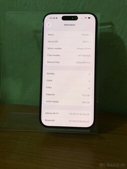 PREDÁNÉ Dobrý deň Ponúkam na predaj iPhone 15 PRO 512GB - 3