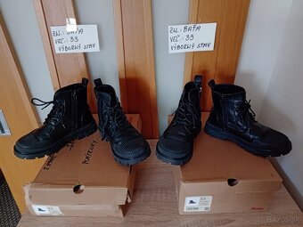 Dievčenské zatepl.clenkove topánky zn.Bata veľ.33 - 3