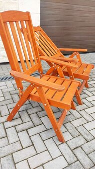 Drevené stoličky, polohovateľné - 3