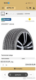 Letne pneu 225/45 R17 - 3