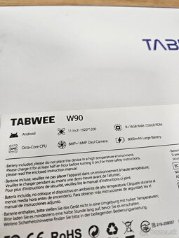 Android tablet TABWEE W90 11" 256GB – nový, rozbalený - 3