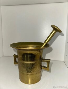 Bronzový Pozlátený Mažiar - 3