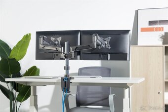 Držiak na dva monitory - AlzaErgo Arm D125B Premium USB - 3