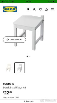 Ikea detsky stol, stolicka - 3