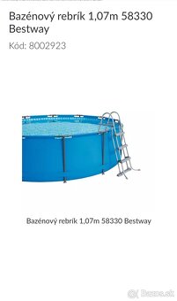 Bazénový rebrík 1.07m - 3