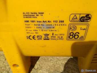 čerpadlo na vodu, ZHORENY motor, na ND - 3