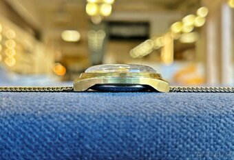 Československé mechanické vintage pánske hodinky PRIM Zlaté - 3