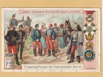 Vojenské litografie 1885 reklama 6 ks - 3