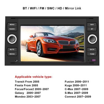 Android Radio Ford 1GB/16GB 2DIN GPS WIfi Bluetooth - 3
