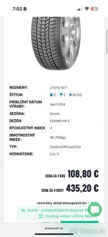 Zimné gumy 215/55 r17 - 3