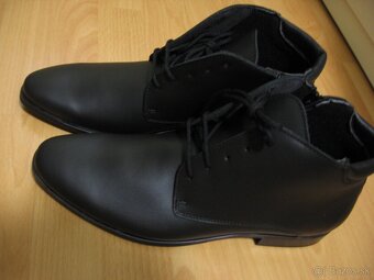 Kožené zimné členkové topánky so zipsom po stranách č.29 - 3