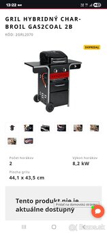 Gril hybridný Char-Broil Gas2Coal 2B - 3