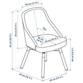 Čalúnená kuchynská stolička JANOLOF IKEA - 3