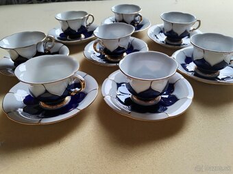 Meissen (Mišeň) moka set 24. kar. zlato - 3