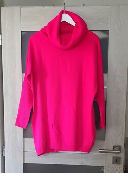 Ružový rolák OVERSIZE - 3