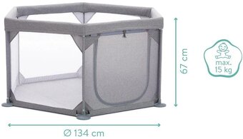 Detská ohrádka Prag 6-hranná Grey - 3