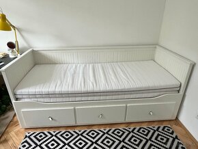HEMNES posteľ s 3 zásuvkami, biela, 80x200 cm - 3