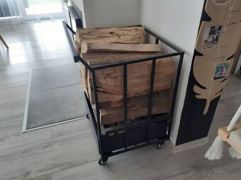 Vozík na drevo, kôš na drevo, - 3