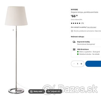 Ikea NYFORS Stojacia lampa (úplne nová) - 3