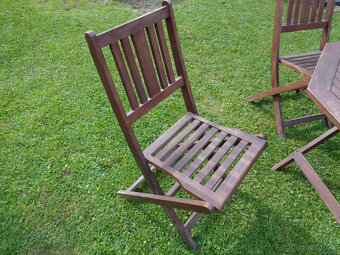 Záhradná súprava 4x stolička +stôl teak - 3