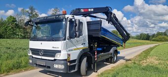 Mercedes Atego 1218 trojstranný sklápač s hydraulickou rukou - 3