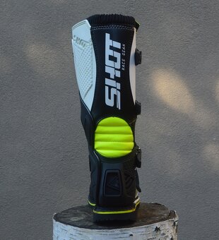 Čižmy topánky SHOT X10 biele žlté čierne - 3