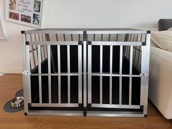 Tectake Dvojitá prepravka pre psov, bez priečky - 3